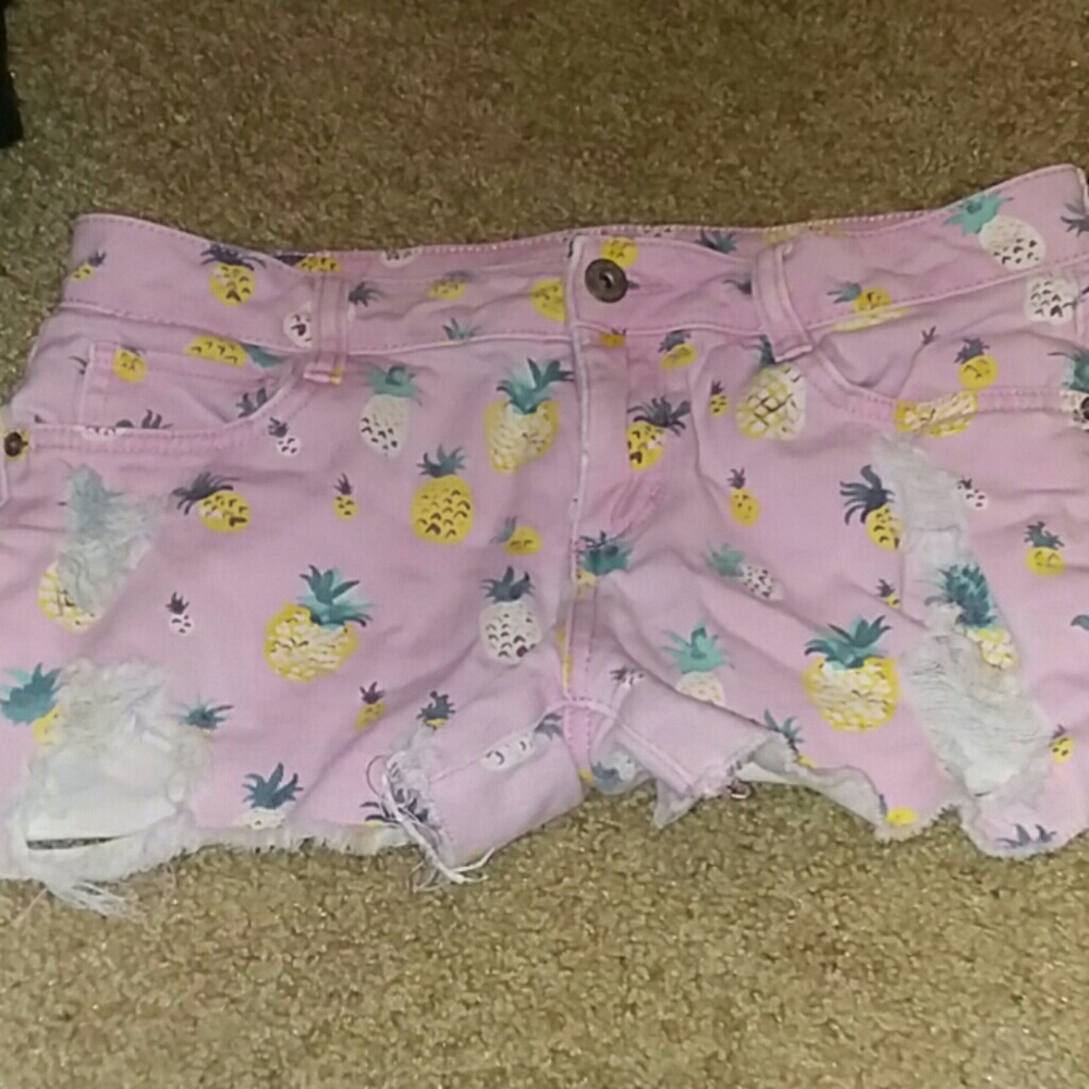 Pink pineapple shorts